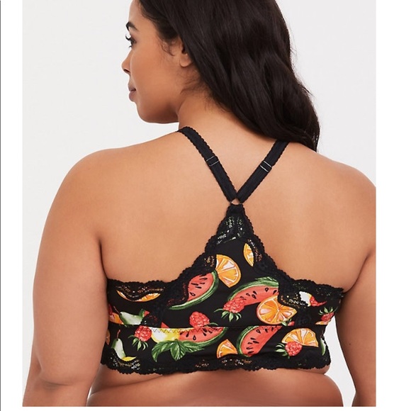 Torrid | bralette black fruit mix stretch | sz 2X - Picture 3 of 4